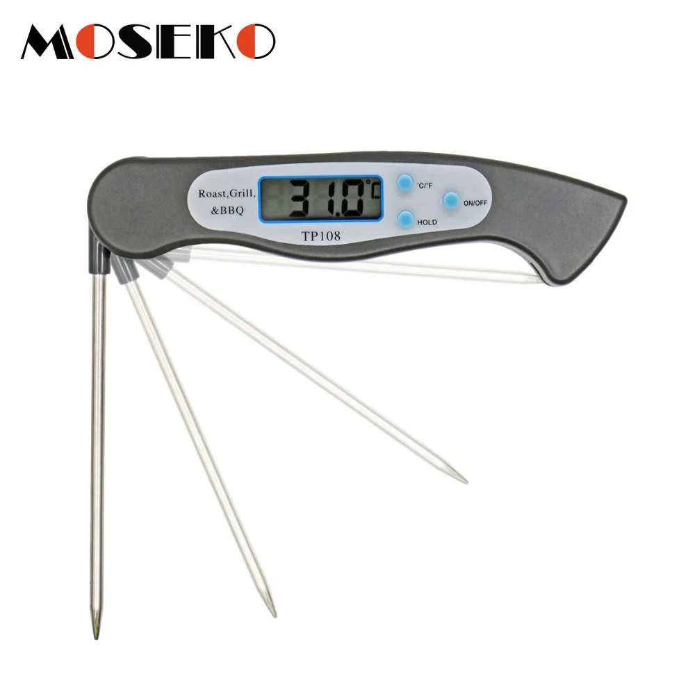 

MOSEKO Foldable Digital Oven Thermometer BBQ Folding Meat Food Probe Kitchen Thermometer Liquid Water Oil Cooking Grill Tools