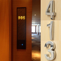 3D DIY Emblem Chrome Car Stickers Door Address Number Hotel Digits Sticker Silver Gold Plate Sign 0-9 Self-adhesive Stickers
