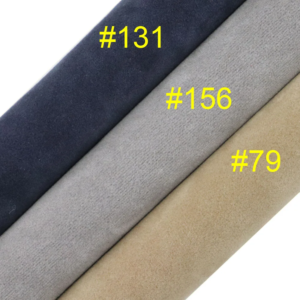 30x134cm Roll Green Blue Double-Sided Arificial Suede Velvet Flock Fabric Synthetic Faux Leather For Bows Decoration KY006