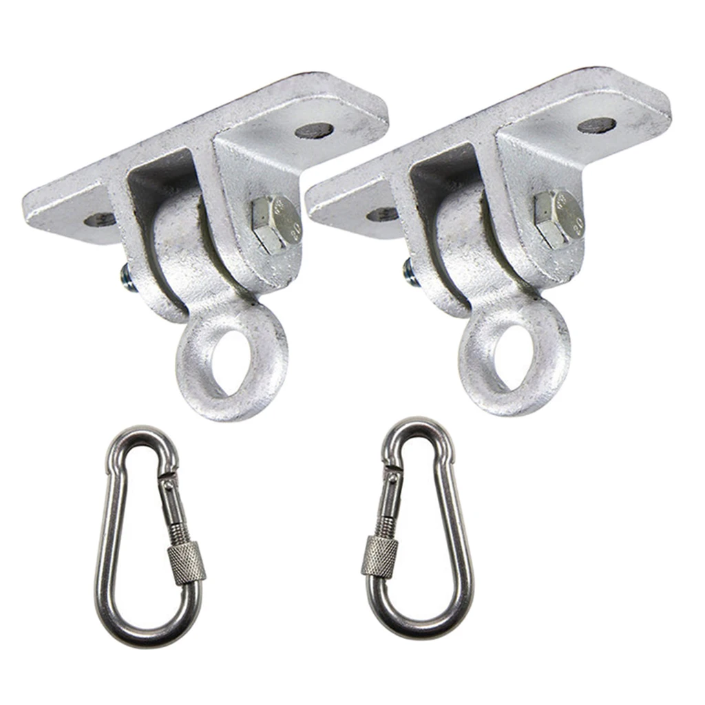 2 Pair Heavy Duty Swing ers Swivel Hooks Playground Hammock Mount Kit