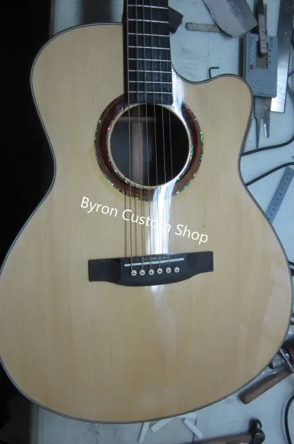 free shipping solid wood customized signature acoustic guitar DIY Custom solid wood Guitarra handmade customize GA guitar