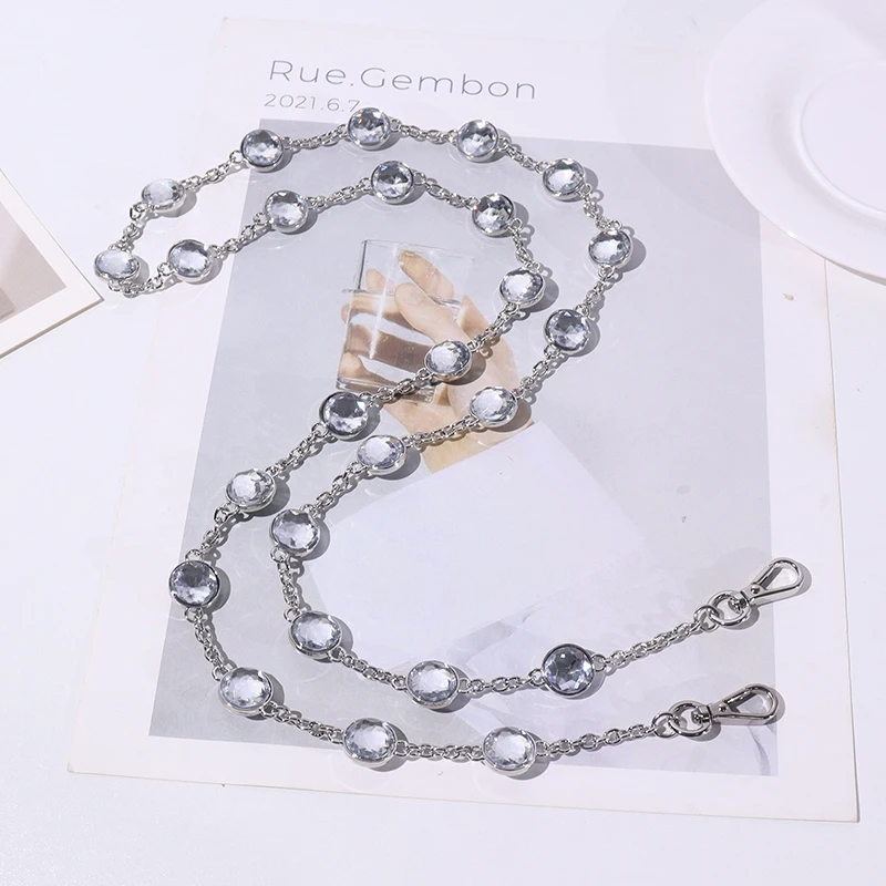 Decoration Crystal Chain Silver Chain for the   Lmitation Rhinestone Chain Diagonal Shoulder Strap Accessories