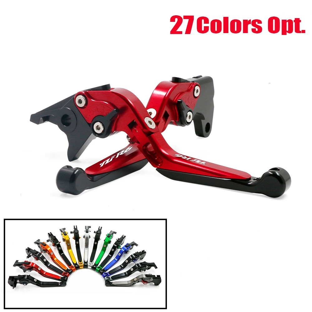 

Motorcycle Adjustable Folding Brake Clutch Levers Extendable Handle Bar Grips For YAMAHA YZFR6 YZF R6 YZF-R6 2017 2018 2019 2020