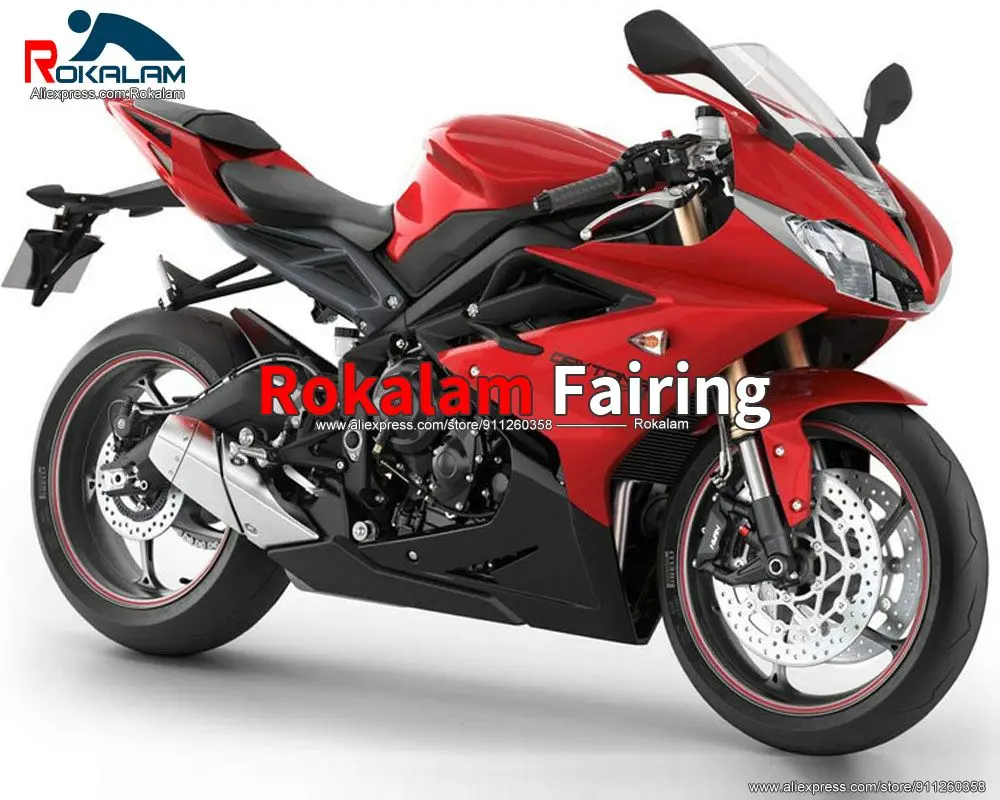 

Daytona-675 13 16 Fairing For Triumph Daytona 675 2013 2014 2015 2016 Red Black Aftermarket Motorcycle Body Kit