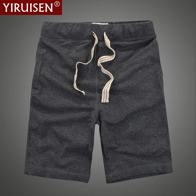 YIRUISEN – short de marque 100% coton pour hommes, couleur unie, pantalon décontracté, Bermuda, vêtements doux respirants, été