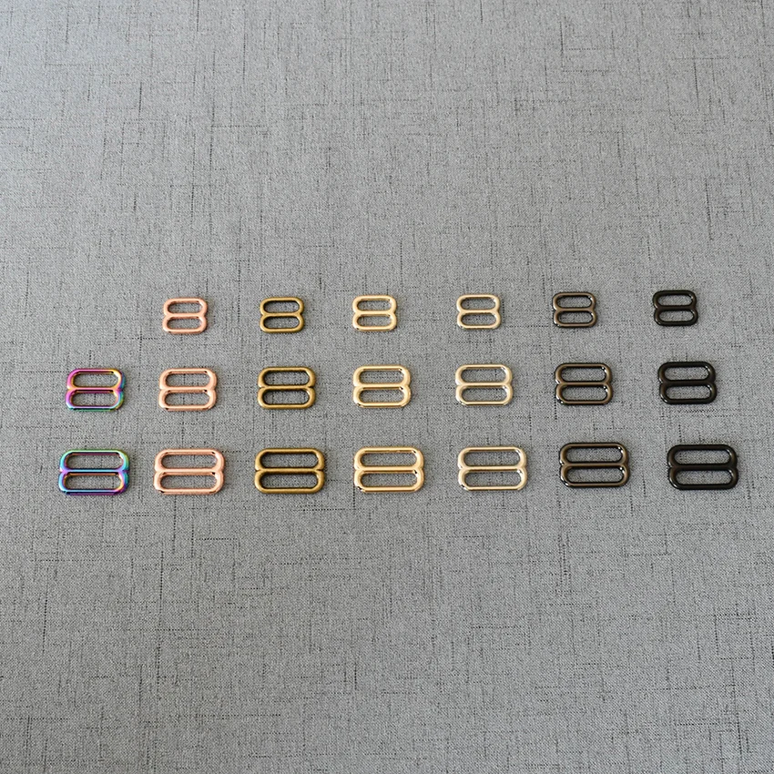 1 Pcs/Lot 15mm 20mm 25mm Solid Brass Tri Glides Slide Bar Rectangle Adjuster Buckle for Leather Craft Bag Shoulder AB29507