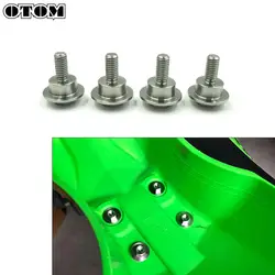 OTOM Motorcycle Front Fender Mud Guard Wheel Splash Shield Bolts Mount Screws Nuts For KAWASAKI KX125 KX250 KX450F KLX450R KX500