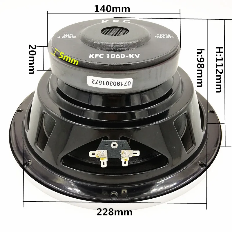 10 Inch Car Audio Speaker Stereo Vehicle Bass 1000W 4Ohm Super Powerful Auto Loudspeakers Subwoofer