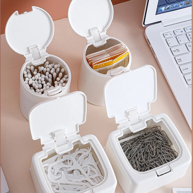 

Cotton Swab Storage Box Rangement Bocal En Verre Avec Couvercle Pot Crayon Fiole Bouchon Liege Storage Bucket Dustproof Plastic