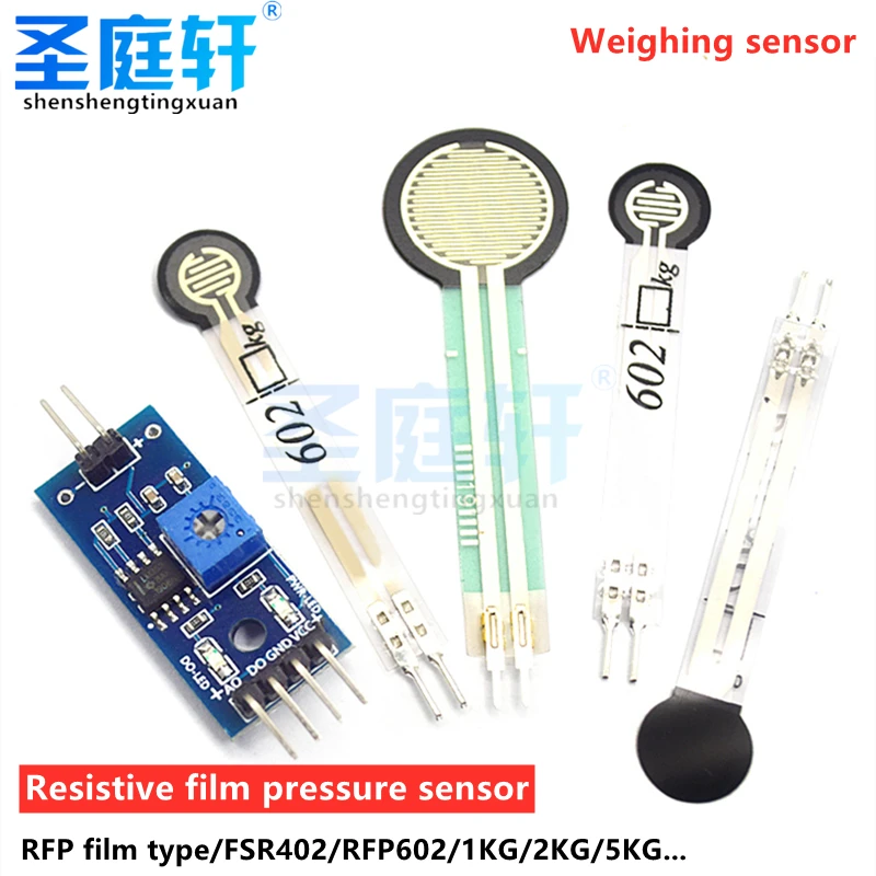 Resistive Thin Film Pressure Sensor, Resistência Sensível à Força, Thin Film, Pesando Módulo, RFP602, FSR402