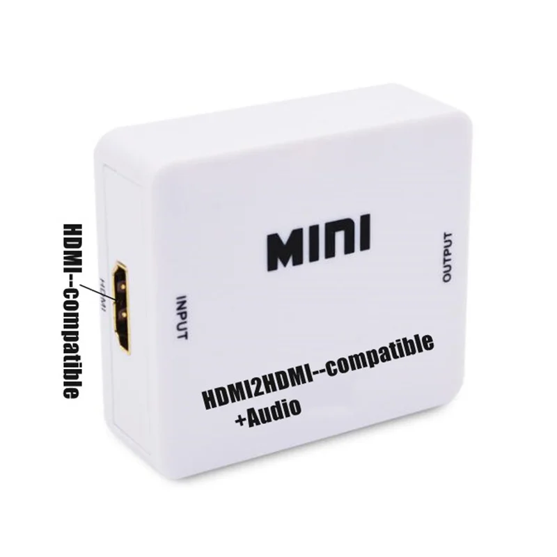 1080P HD MINI HDMI-compatible to HDMI-compatible+AUDIO Video Converter Decoder Adapter Remove HDCP KEY Agreement Audio Separator