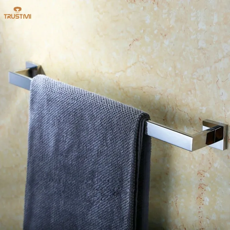 Matte Black Wall Mount Towel Holder Bathroom Single Towel Bar 304 Stainless Steel 618mm Rack Bathroom Accessories