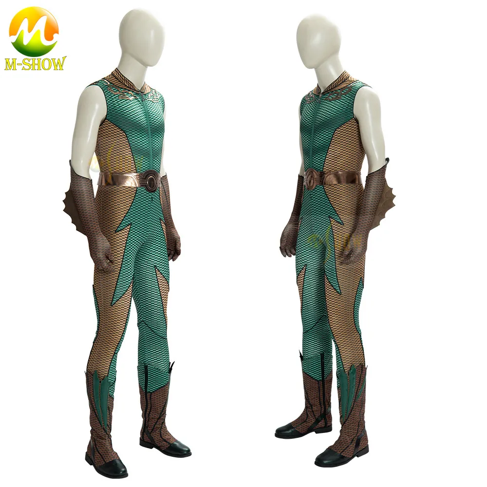 The Deep Cosplay Costume Halloween Superhero Jumpsuit Fancy Outfit Man Suit Custom Made Faux Leather Belt