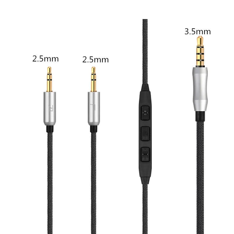 Replacement 3.5mm Male 6.35mm To Dual 2.5mm Audio Cable HIFI Cord For Hifiman HE400S HE-400I HE560 HE-350 HE1000 V2 Headphones