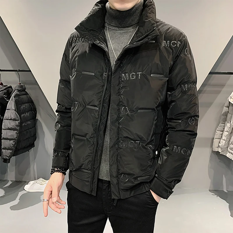 2021 new Down jacket men\'s casual winter coat loose fashion men\'s stand-up collar down jacket for office working warm coat