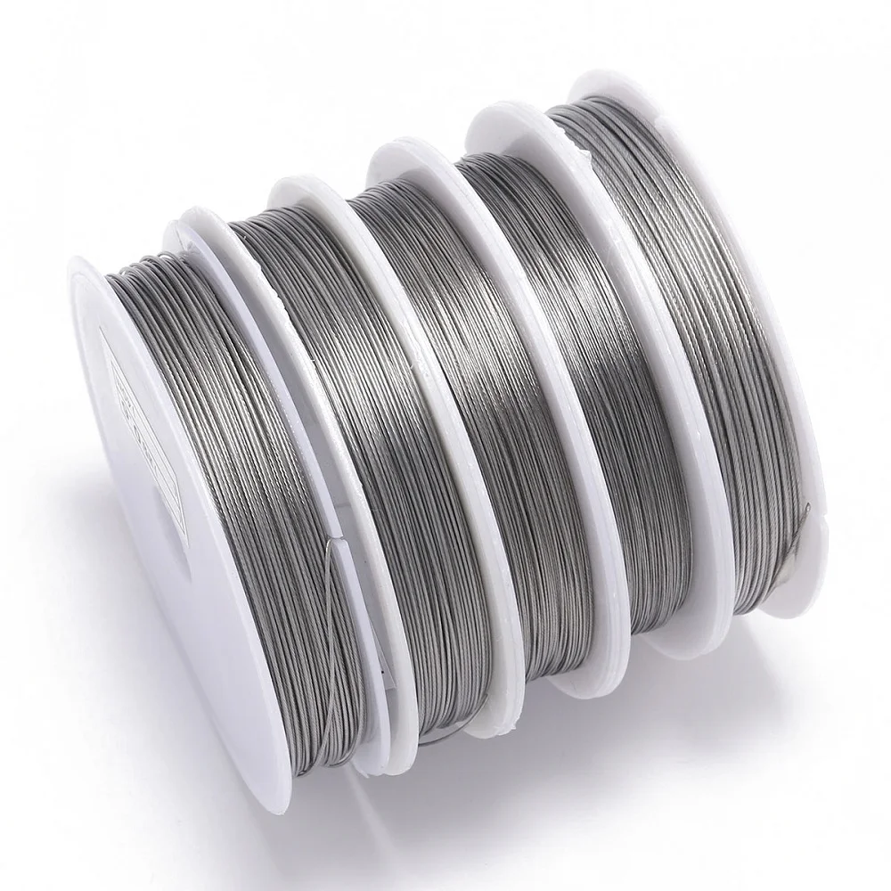 

1 Roll/Lot Stainless Steel Multi-Strand Braided Steel Wires Nylon Coated Tiger Tail Beading Round Wire For Diy Bracelet Making