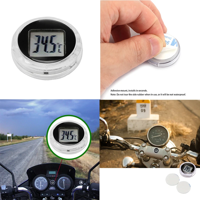 High Quality Car Digital Thermometer Decoration Accessory LCD Car Digital Window Clock On Window Fahrenheit