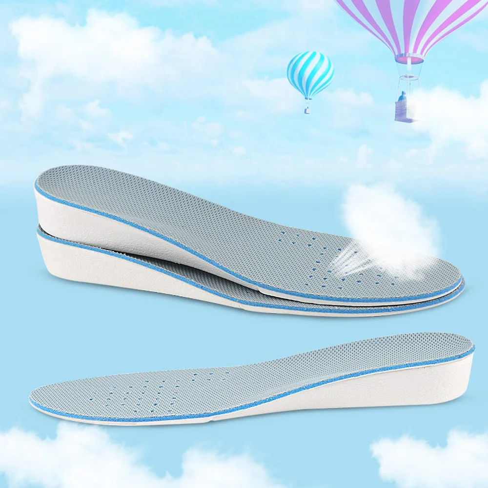 1Pair Height Increase Insoles 1.5/2.5/3.5 Cm Up Arch Support Insoles Shock Absorption Sweat-Absorbent Pads Shoe Accessories