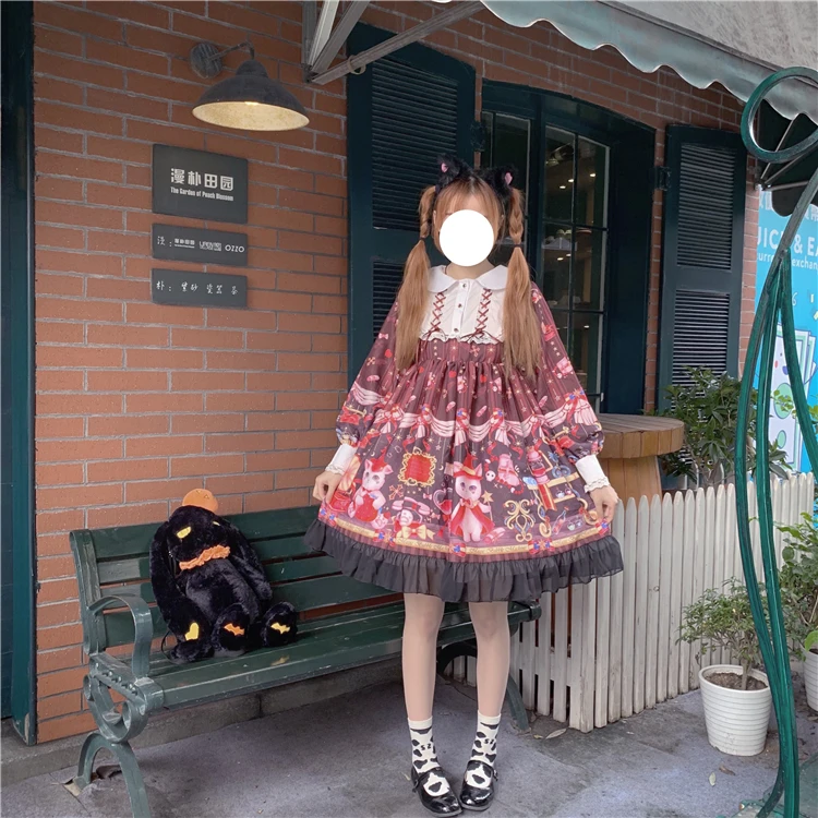 Donne Kawaii Lolita dress cosplay dolce ragazza principessa design originale lolita magic bubble machine dipartimento scuro