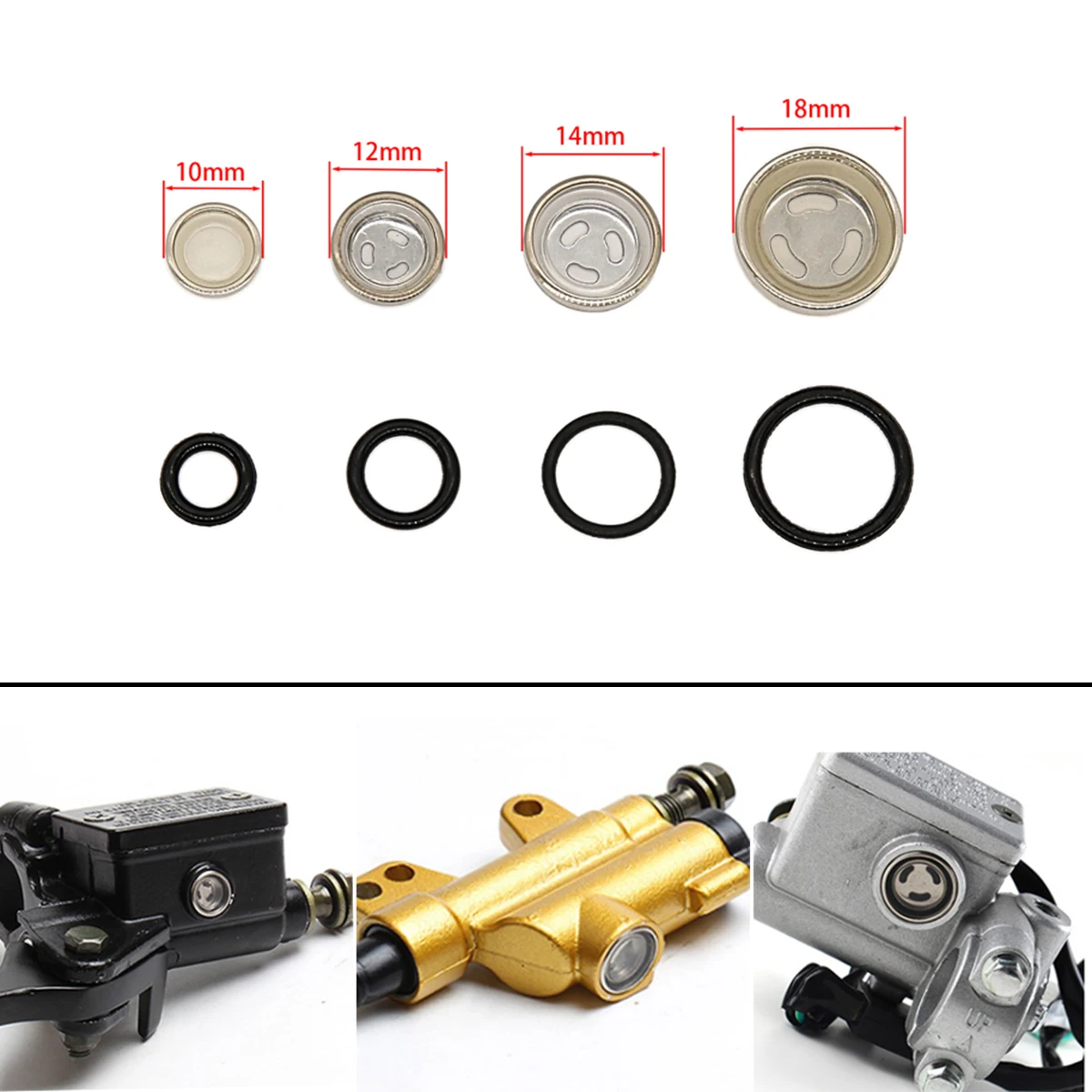 

Sight Glass and Gasket 10 12 14 18mm Master Brake Cylinder Reservoir Bike Dirt Scooter Motorcycle Part Motorcycle Modified I8S4