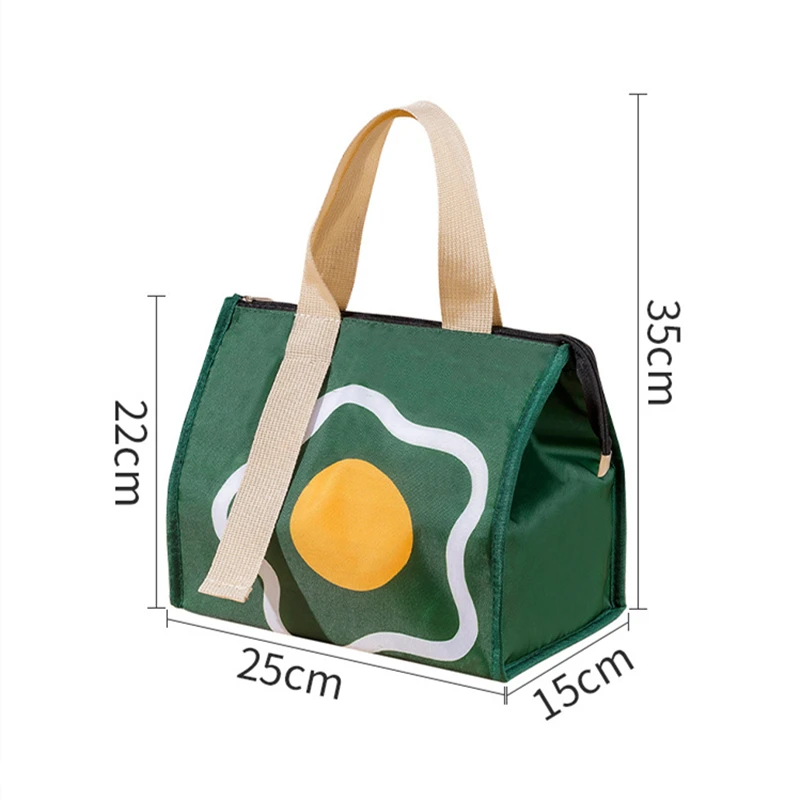 Cute Portable Thermal Lunch Box Bag for Women Kids Food Storage Tote Travel Picnic Meal Pouch Insulated Cooler Bento Bags