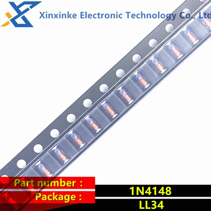 100Pcs/Lot 1N4148 IN4148 LL34 0.5W Switching Diode SMD Glass Tube