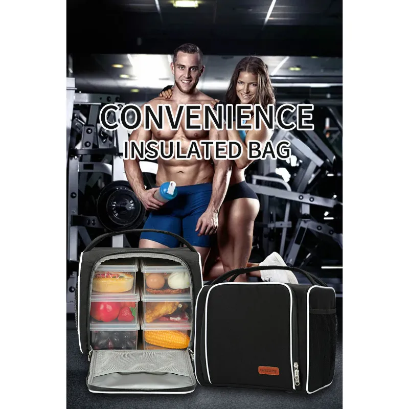 DENUONISS Thermal Lunch Bag Gym Dedicated Protable Refrigerator Coolers Fridge Snack Bag Large Isothermal Picnic Bags For Food