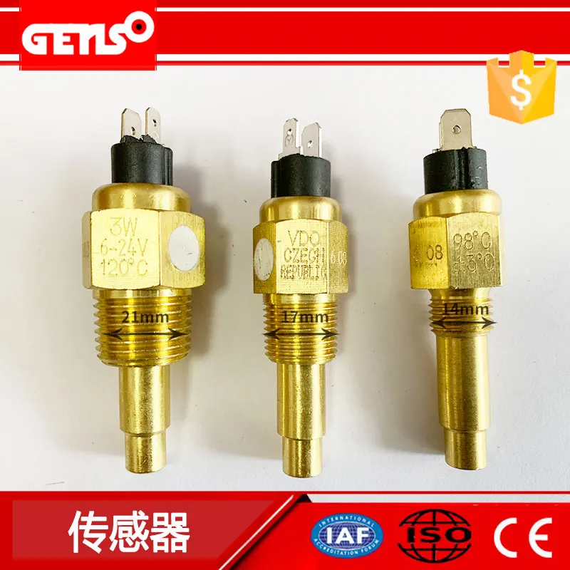 Diesel generator set Dongfeng VDO water temperature sensor oil pressure probe sensing plug