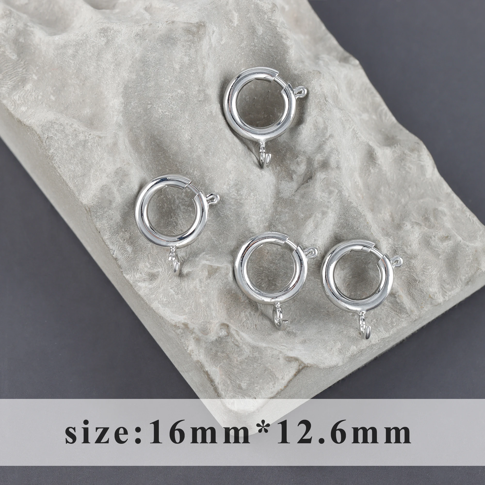 GUFEATHER – accessoires de bijouterie MA01, crochets de fermoir, sans nickel, plaqué or 18k rhodium, en cuivre, pour la fabrication de bijoux, lot de 10 pièces