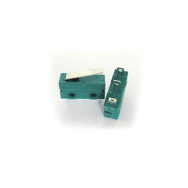 20PCS HOT NEW Microswitch Travel switch Green with handle without handle Silver contact 16/25/28/53mm 5A 250V 2/3PIN KW12