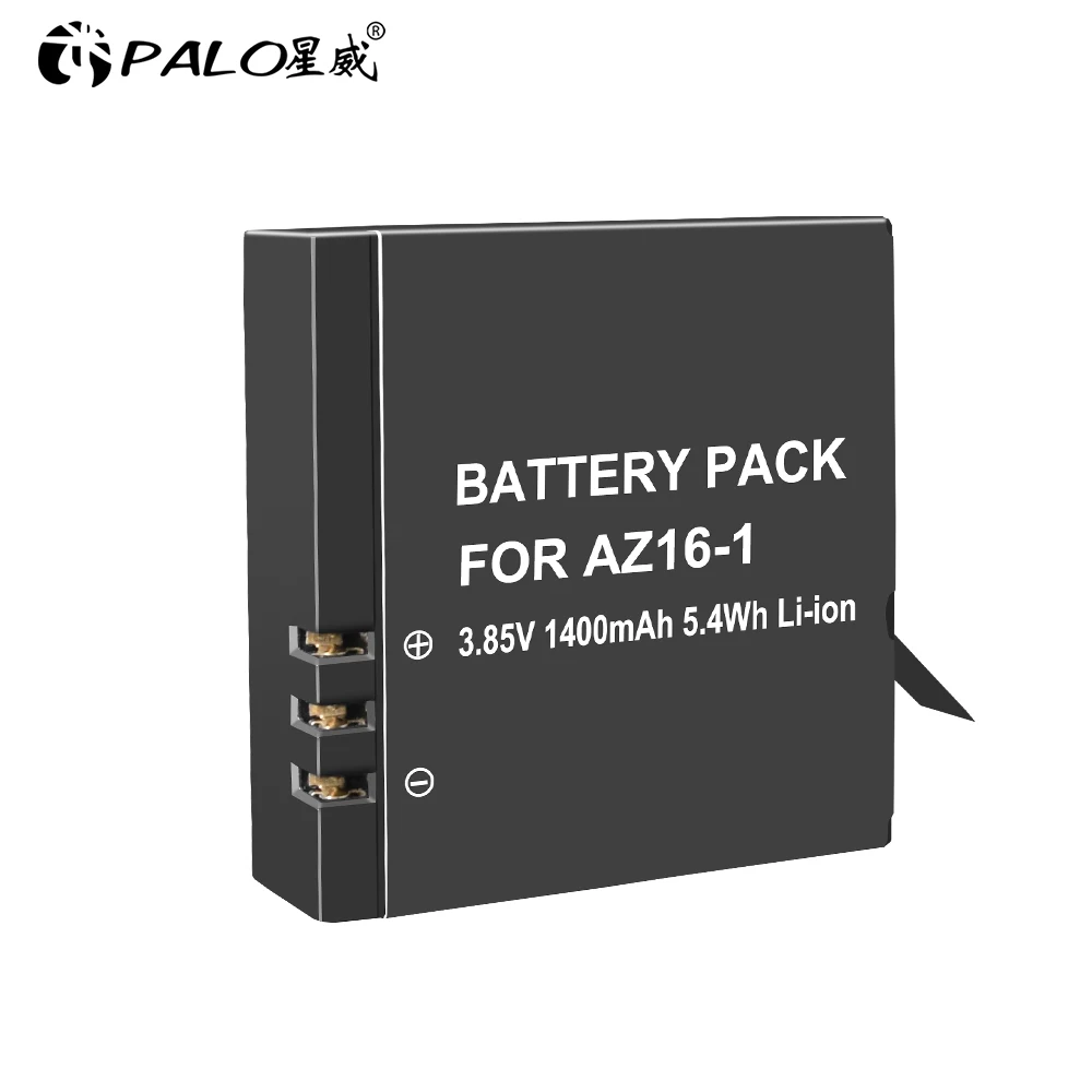 

PALO Hot sale 1pcs Original YI 4K Battery AZ16-1 For Xiaoyi Action Camera 2 1400mAh 3.85V Rechargeable Battery