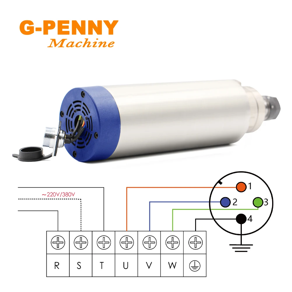 Imagem -04 - Cnc Air Cooling Spindle Motor Gravação de Fresagem Air Coolant Spindle Rolamentos Cerâmicos 220v 380v 2.2kw 400hz 80 mm Er20 Pcs