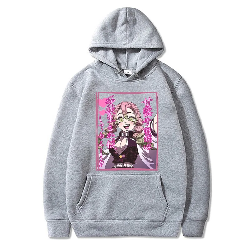 Anime Demon Slayer Tanjirou Nezuko Zenitsu Men/Women Hoodie Karasuno Couples Drawstring Sweatshirt Retro Streetwear Unisex Top