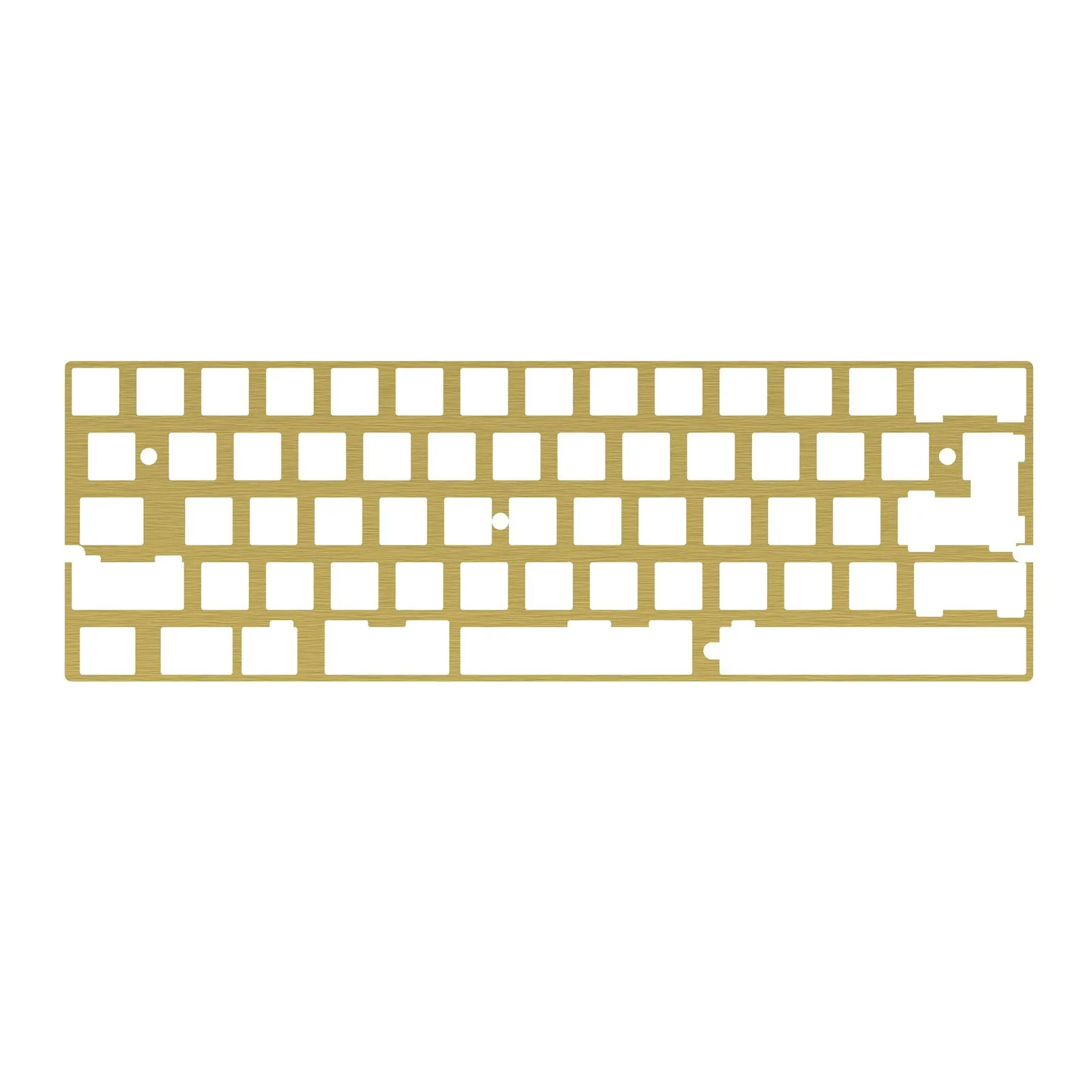 KBDfans CNC Aluminum/Brass 60% Plate For DZ60 Customized Mechanical Keyboard PCB