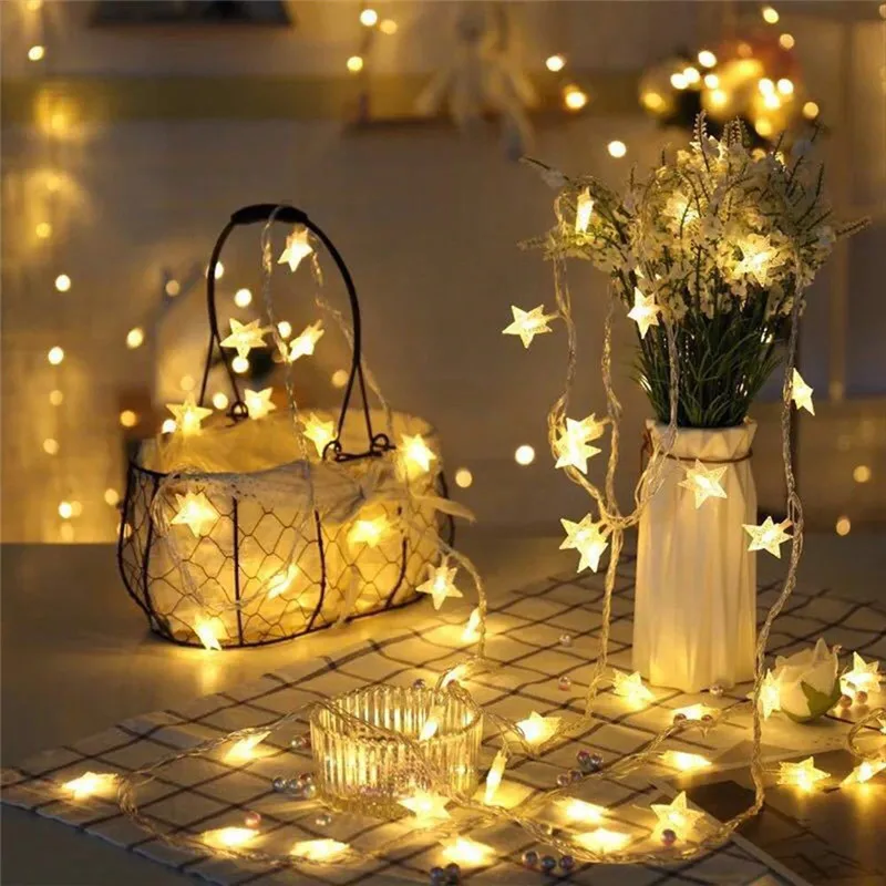 

NEW 20/30/50 LED Star fairy Solar Lamp Power LED String Fairy Lights Solar Garlands Garden Christmas Wedding Decor For Outdoor