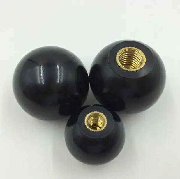 mqjmjx M4-M16 Black Red Round Ball Resin Ball Knobs Bakelite Lever Knob Grip Handles Of Furniture Or Machine Tool Replacement