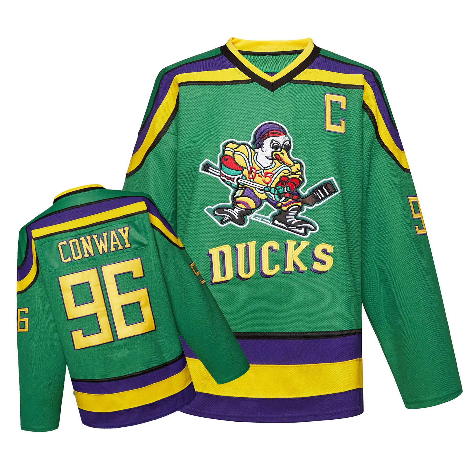 HAN DUCK Embroidery hockey jersey street shirt #96 CONWAY #99 BANKS