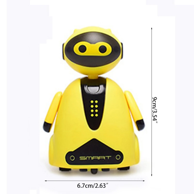 2022 New Inductive Electric Robot with LED Light Auto-Induction Car Follow Black Line Toy