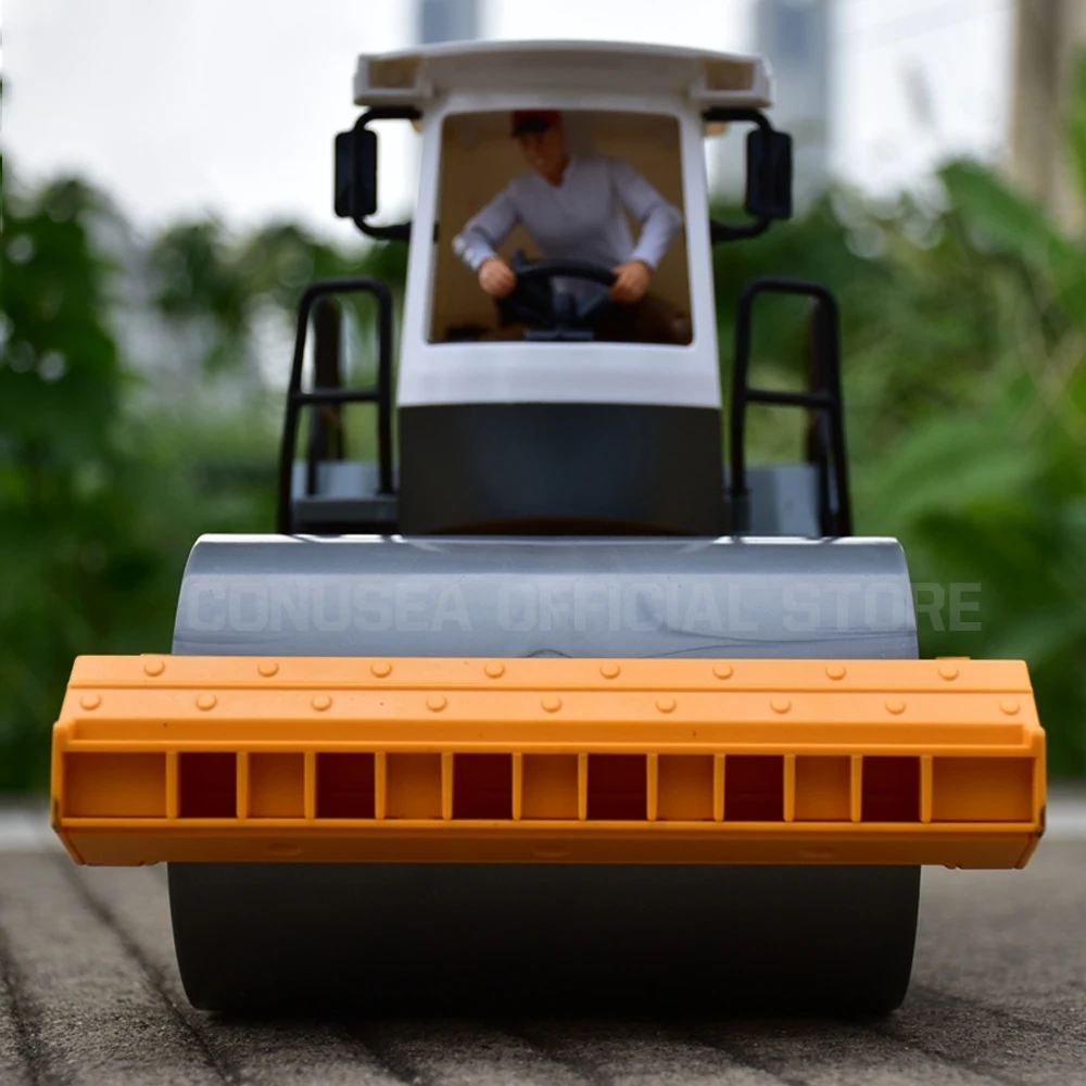 1:20 E522 Rc Truck Road Roller 2.4G Remote Control Single Drum Vibrate with Sound Engineer Electronic Vehicle Model Toys for Boy