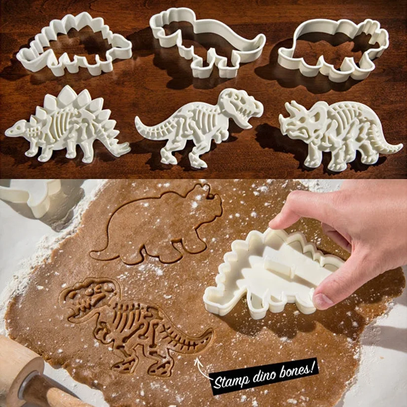 3 pcs/set Dinosaur Biscuit Cookie Cutter Sugarcraft Mold Fondant Cake Decorating Tools Bakeware silicone molds cake stand