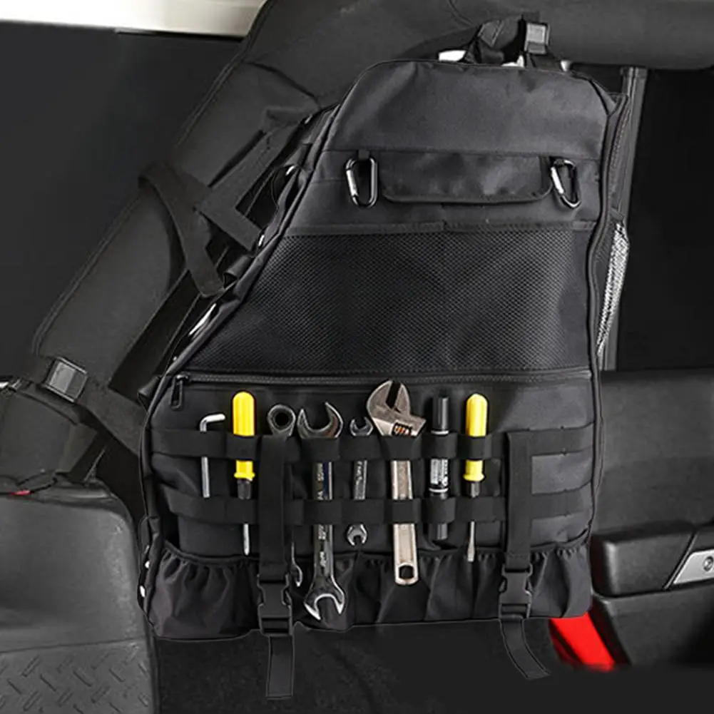 For Jeep Wrangler JK JL Storage Bag Organizers Cargo Roll Bar Saddlebag Side Door Anti-Roll Storage Bag 2PCS 