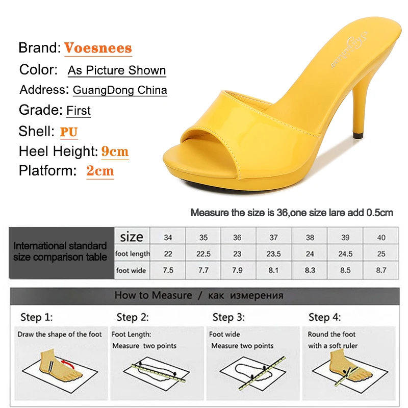 Summer New Women Slippers Solid Color Mule High Heels Shoes Sandals Sexy Low Heel Slides Party Dress Zapatillas Mujer Size 43