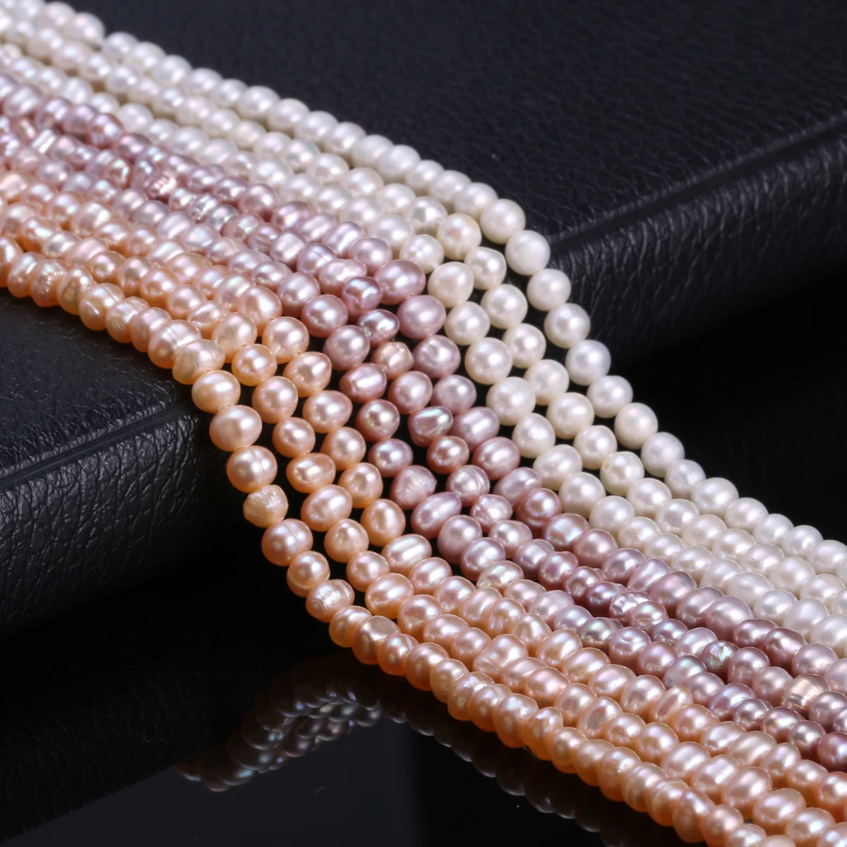 Natural Freshwater Cultured Pearls Beads Round 100% Natural Pearls for Jewelry Making DIY Necklace Bracelet 13 Inches