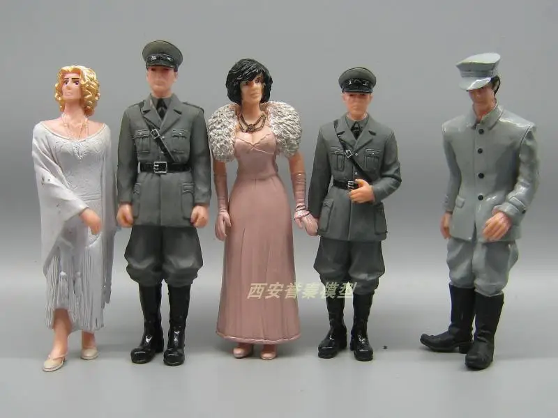 1:18 good  quality  pvc  figure Cars decration  soldiers of World War II   sandbox scene simulation doll ornaments 5pcs/set