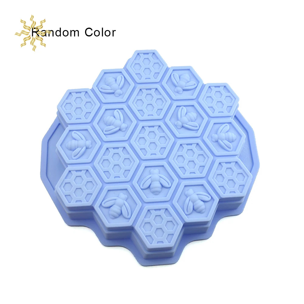 

High Temperature Resistant Food Grade Silicone Cake Mold Circular Honeycomb Baking Tray Ice Grid Diy Baking Mold Random Color
