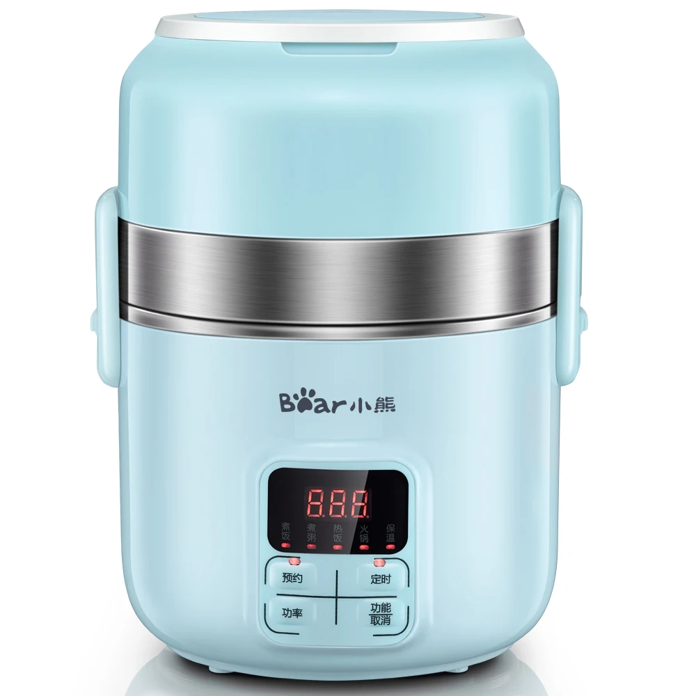 Office Student Reservation Timing Portable Cooking Rice Steamer Double Layer Intelligent Rice Cooker Electric Lunch Box Pot