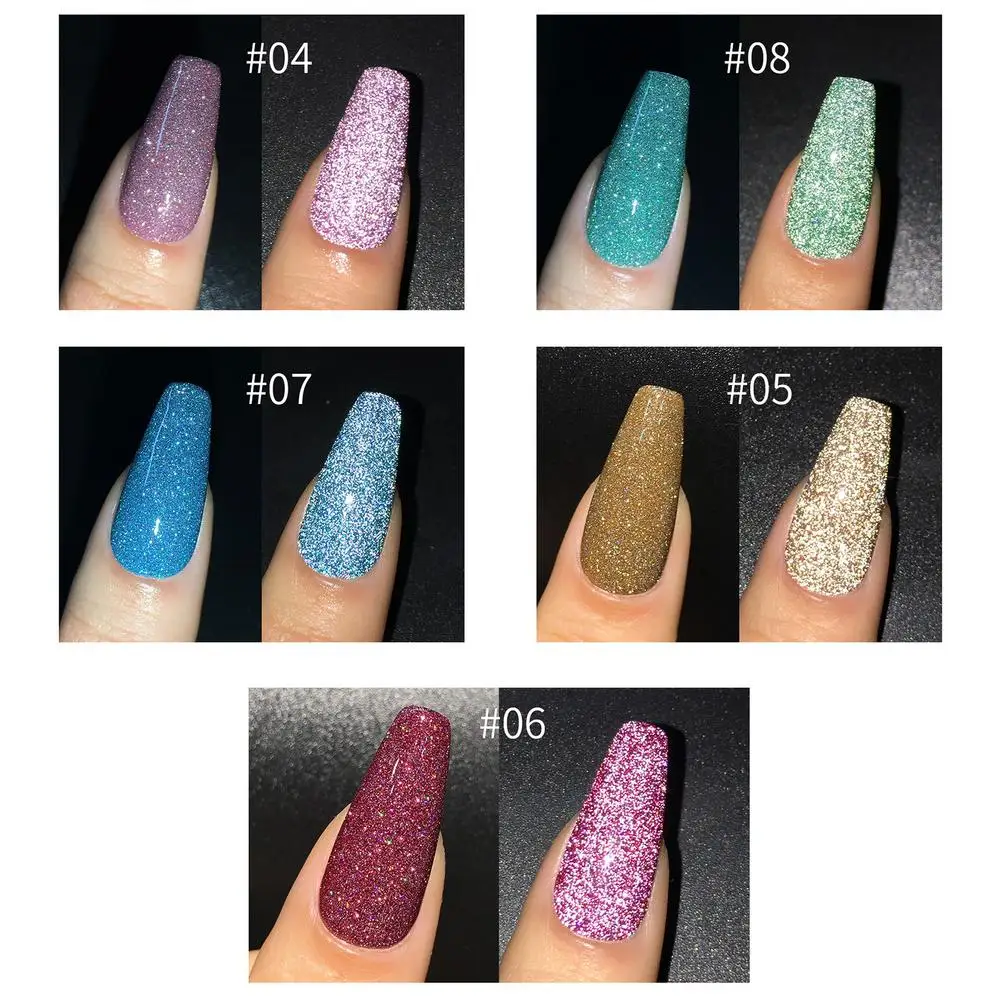 Nail Polish Pastel Painting Reflective Glitter Gel For Nails Art Diamond UV Gel Hybrid Soak Off UV Gel