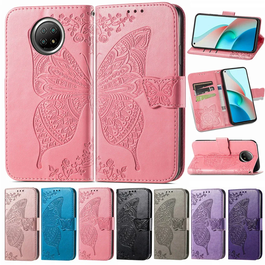 Butterfly Embossing Flip Leather Wallet Case For Redmi Note 9T 9 9S 9A 9C 8 8T 7 6 5 Pro 8A 7A Phone Card Slot Stand Back Cover