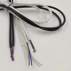 2*0.75mm Electrical Wire Black/White/Transparent Retro Pendant Lamp Cord Retro Edison Lamp Base Overhead Cable