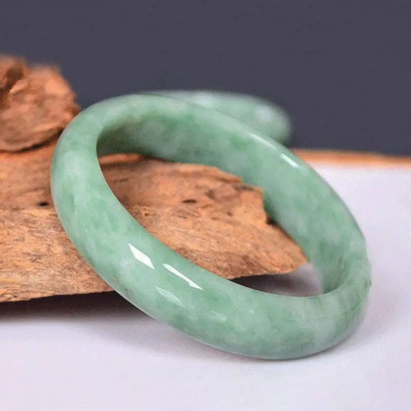 Real Grade A Natural China Jade Bangle Bracelet Charm Jewellery Fashion Accessories Hand-Carved Emerald Bangles Lady  Party Gift